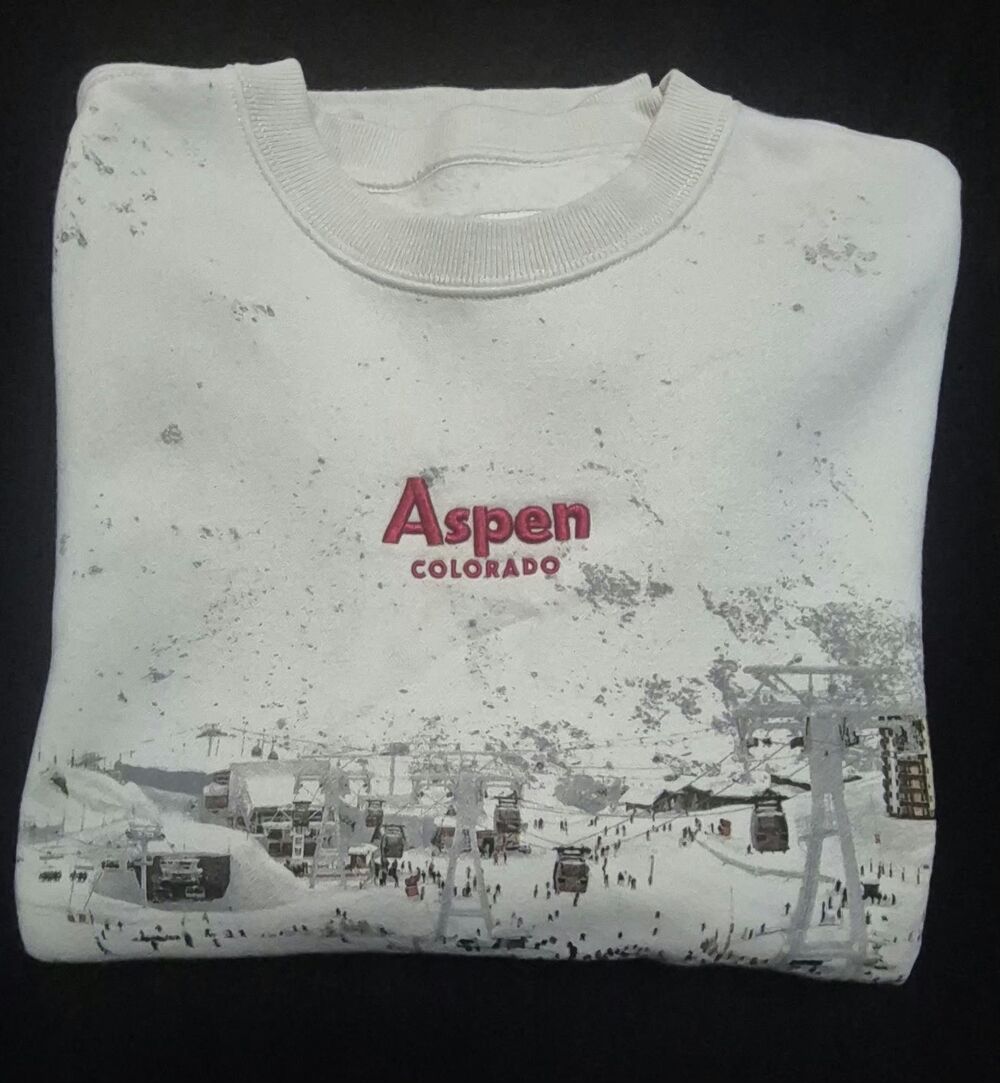 Abercrombie & Fitch Aspen Colorado Ski Sweatshirt Women’s XS Cream Apres Ski